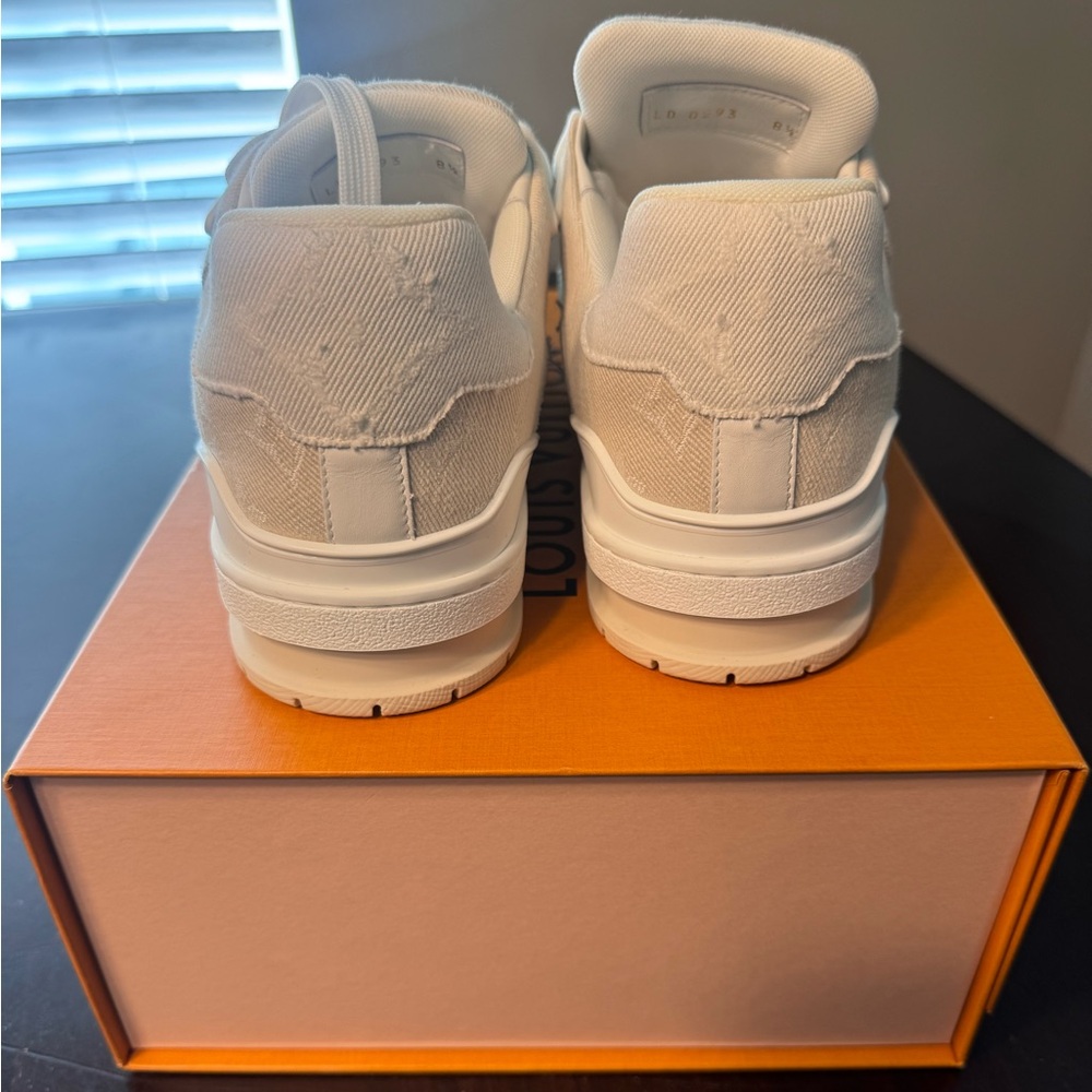 Louis Vuitton Cream/White Monogram Low-Top Sneakers - Picture 3 of 6